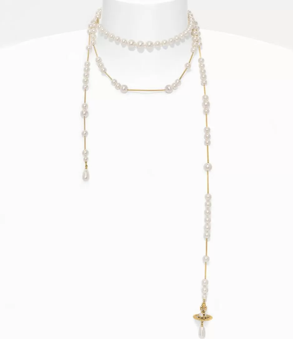 Vivienne Westwood Broken Pearl Necklace Clearance