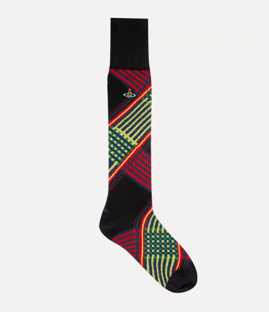 Vivienne Westwood Combat Tartan High Sock Sale