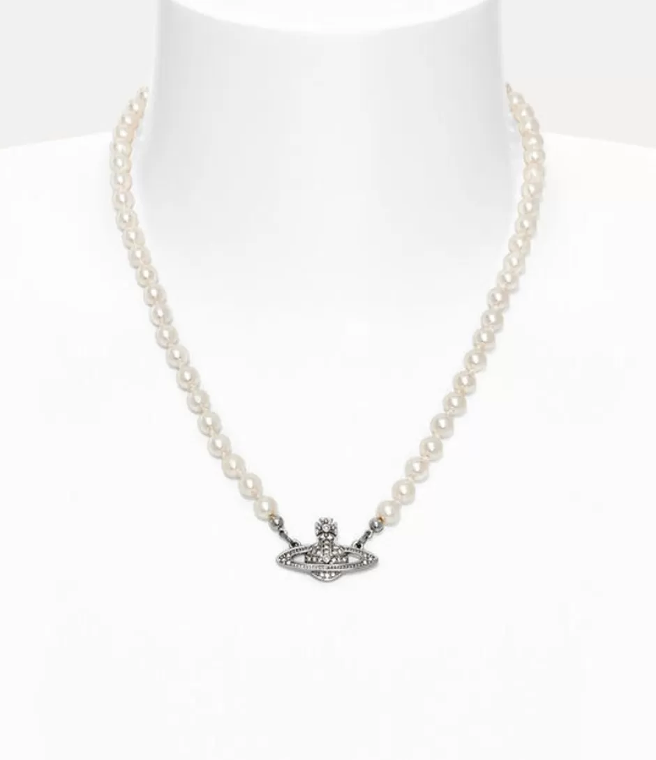 Vivienne Westwood Man. Mini Bas Relief Pearl Necklace Discount