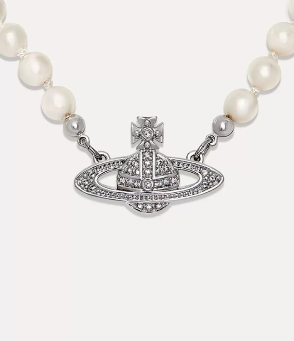 Vivienne Westwood Man. Mini Bas Relief Pearl Necklace Discount